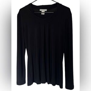 Women’s Black Long Sleeve Pullover Blouse Top Size M